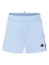 Dsquared2 Light Blue Swim Shorts For Boy With Logo In Blue