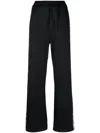Dsquared2 Logo-tape Wide-leg Track Pants In Black
