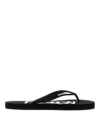 Dsquared2 Black Icon Splash Flip Flops In White