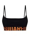 Dsquared2 Logo-band Bralette In Black