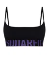 Dsquared2 Logo-band Bralette In Black