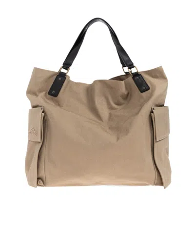 Dsquared2 Logo Tote Bag In Brown