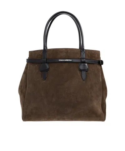 Dsquared2 Logo Tote Bag In Green