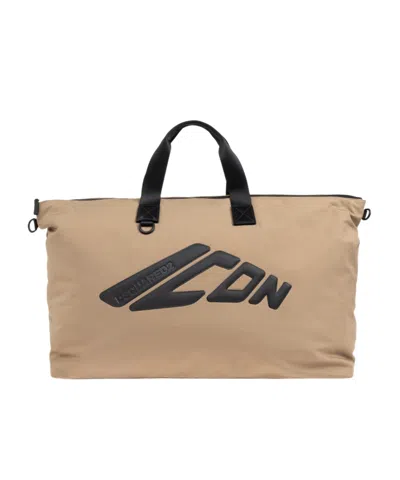 Dsquared2 Logo Travel Bag In Nude