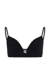 Dsquared2 Logo-patch Triangle Bra In Black