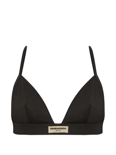 Dsquared2 Logo Triangle Bra In Brown