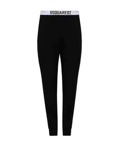 Dsquared2 Logo Trousers In Black
