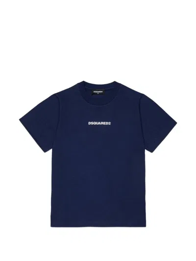 Dsquared2 Kids' Logo T-shirt In Blue