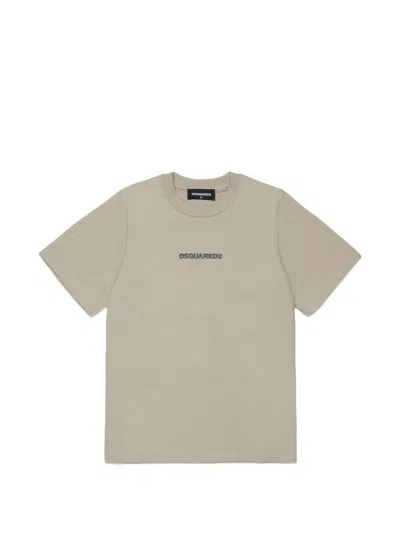 Dsquared2 Kids' Logo T-shirt In Gray