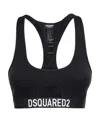 Dsquared2 Wired Sporty Bra With Cut-out Detail In Black