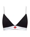 Dsquared2 Cotton Blend Triangle Bra In Black