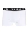 Dsquared2 Logo Boxer Shorts With Elastic Waistband In White