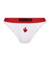 Dsquared2 Maple Leaf-embroidered Briefs In White