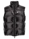 Dsquared2 Quilted High-neck Sleeveless Logo Jacket In Black