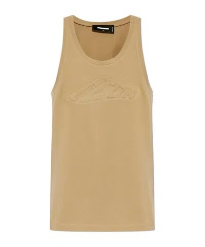 Dsquared2 Logo Vest In Nude