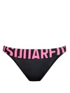 Dsquared2 Logo-waistband Bikini Bottoms In Black