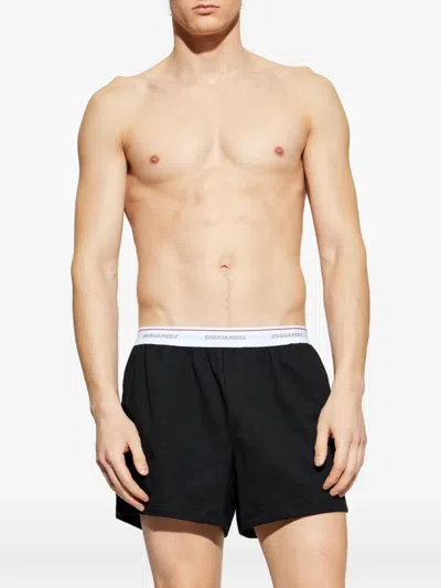 Dsquared2 Logo-waistband Boxers In Black