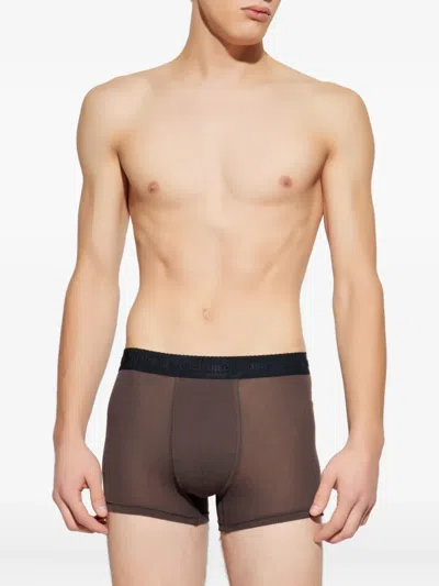 Dsquared2 Logo-waistband Boxers In Burgundy