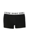 Dsquared2 Icon Logo Waistband Boxer Shorts In Nero E Bianco