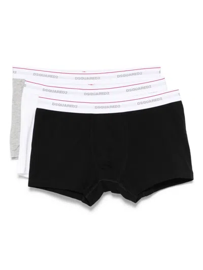DSQUARED2 LOGO-WAISTBAND BOXERS (PACK OF THREE)