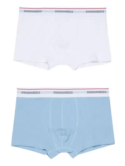 Dsquared2 Logo-waistband Boxers (pack Of Two) In Blue