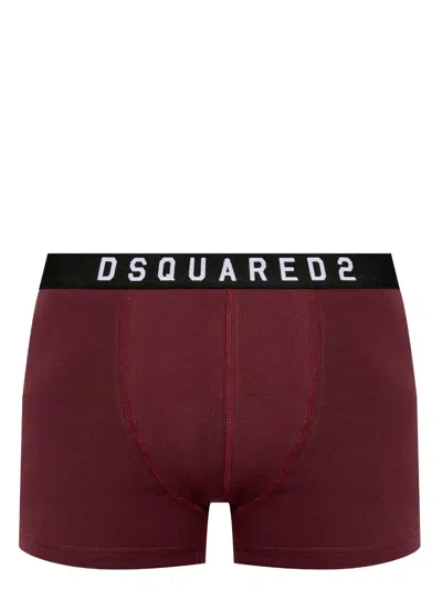 Dsquared2 Logo-waistband Boxers In Red