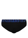 Dsquared2 Logo-waistband Briefs In Black