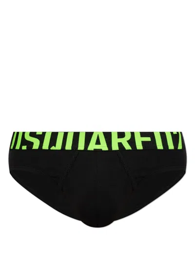 Dsquared2 Logo-waistband Briefs In Black