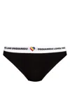 Dsquared2 Logo-waistband Briefs In Black