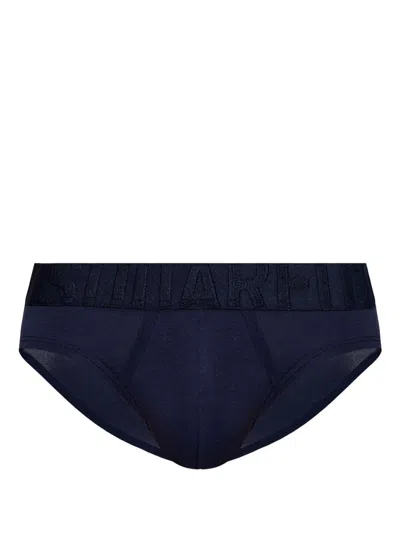 Dsquared2 Logo-waistband Briefs In Blue