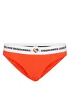 Dsquared2 Logo-waistband Briefs In Orange