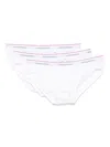 Dsquared2 Pack Of Three White Stretch-cotton Briefs From Featuring Logo Waistband In White