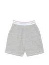 Dsquared2 Oversize Logo Repeated Waistband Shorts In Gray