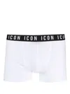 Dsquared2 Logo Boxer Shorts With Elastic Waistband In White