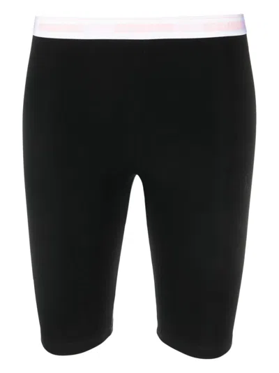 Dsquared2 Logo-waistband Stretch-cotton Cycling Shorts In Black