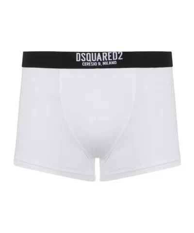 Dsquared2 Logo-waistband Stretched Boxers In White