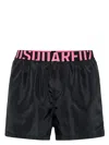 Dsquared2 Dsquared Men Boxer Swimsuit In Black