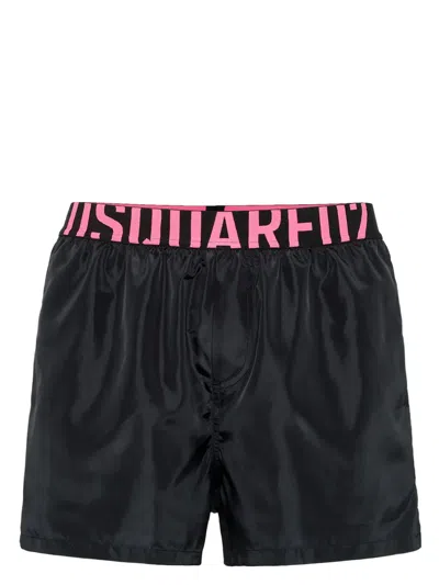DSQUARED2 LOGO-WAISTBAND SWIM SHORTS