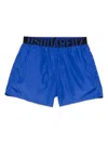 Dsquared2 Badeshorts Mit Logo-bund In Blau