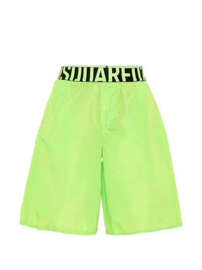 Dsquared2 Kids' Logo-waistband Swim Shorts In Green