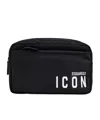 Dsquared2 Iconic Rectangular Beauty Case With External Pocket In Black