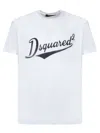 Dsquared2 Crew Neck T-shirt With Bold Logo Print In White