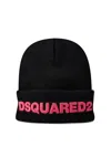 Dsquared2 Logo Wool Beanie In Black