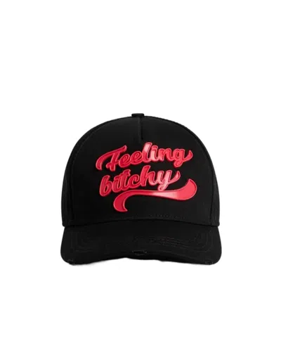 Dsquared2 Logo-appliqué Cotton Cap In Black