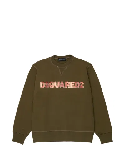 Dsquared2 Kids' Logo-appliqué Sweater In Green