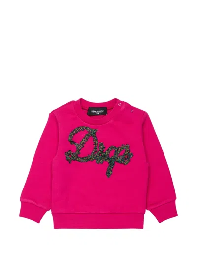 Dsquared2 Babies' Logo-appliqué Sweatshirt In Pink