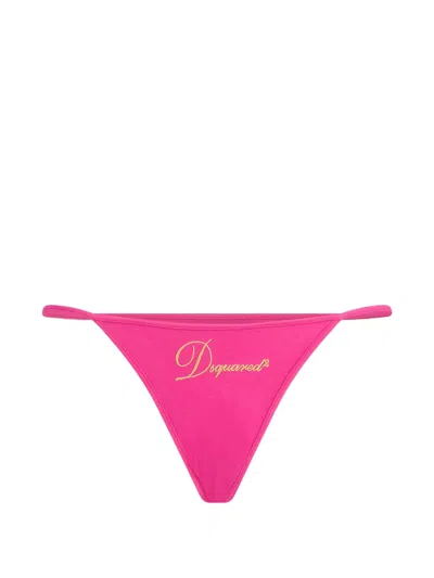 Dsquared2 Logo-detail Brief In Pink