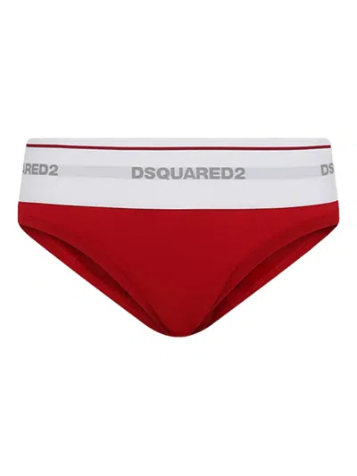 Dsquared2 Logo-detail Briefs In Red