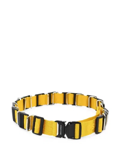 Dsquared2 Logo-detail Buckle Belt In Yellow