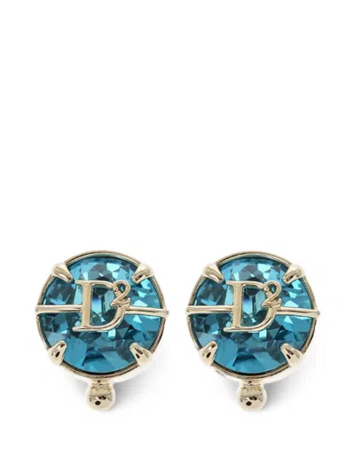 Dsquared2 Logo-detail Clip-on Earrings In Gold